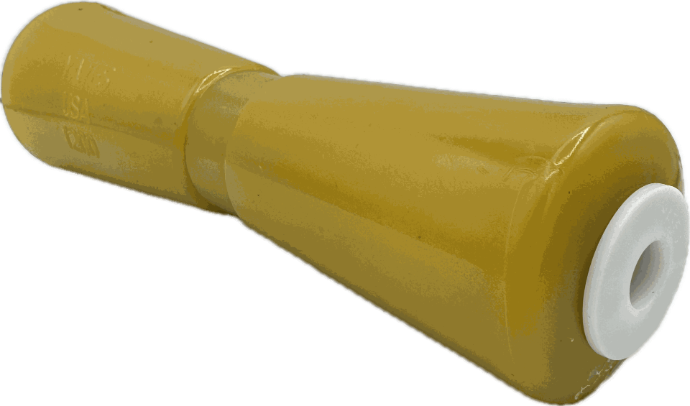 Keel Roller 12" V-Style 5/8" I.D. Yellow Tpr 86199 Yates 1200 Y