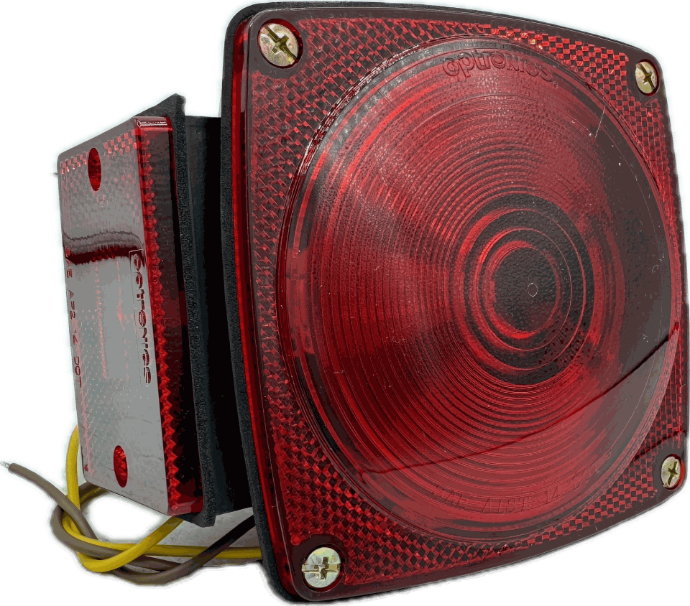 OBS. Taillight, LH Square Under 80" Load Rite