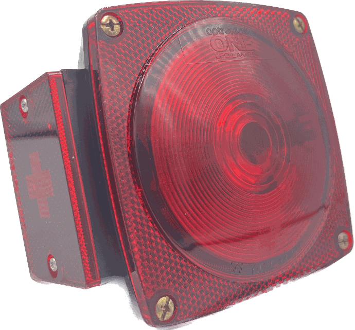 Taillight, Square, One Led, Under 80", LH (Same As Optronics # Stl009Rb)