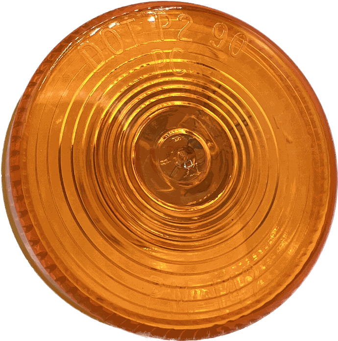 Marker Light, 2.5" Round & Incandescent. Amber Color. Peterson Brand.