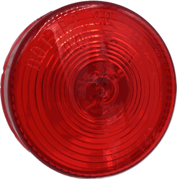 Marker Light, 2.5" Round & Incandescent. Red Color. Peterson Brand.