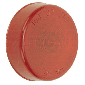 Marker Light, 2" Round & Incandescent. Red Color. Peterson Brand.