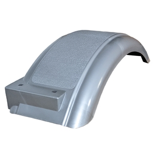 Trailer Fender, Material: Plastic, Color: Silver, 21"L x 7.5"W x 5"H, Fits: 8" - 12" Wheels, Brand: Tie Down Engineering, Sold as each