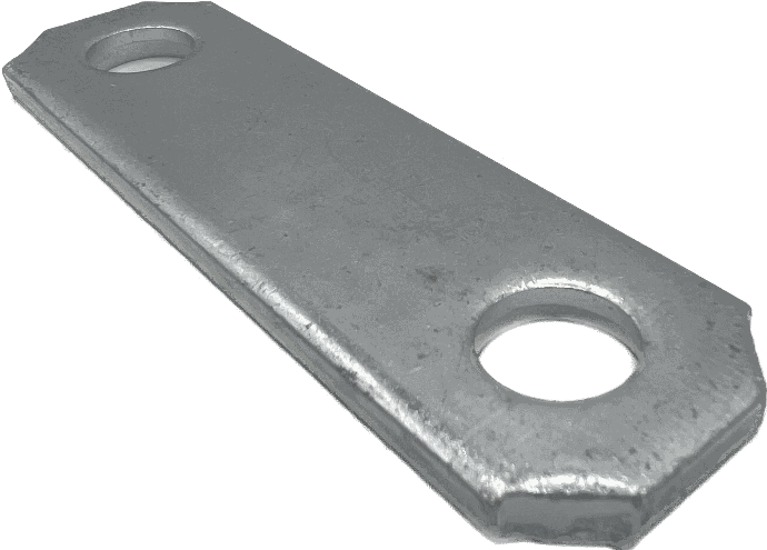 Shackle Plate, 4.3" OAL, 3.1" On-Center, Zinc (Sold As Each)