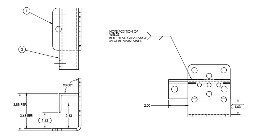 Frame Mounted Tongue Jack Adapter For Load Rite and 5-Starr Aluminum I-Beam Trailers (Fits Only 18 Series through 23 Series)