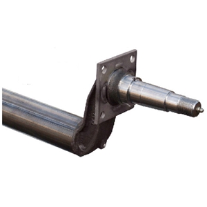 Spring Axle, 3,500 lb Capacity, 2-3/8" Round Tube, 80" Hub Face, 61" - 66.5" Spring Center, 85.5" Overall Length, 4" Drop, Painted, Manufactured by Dexter (Formerly by Tie-Down)