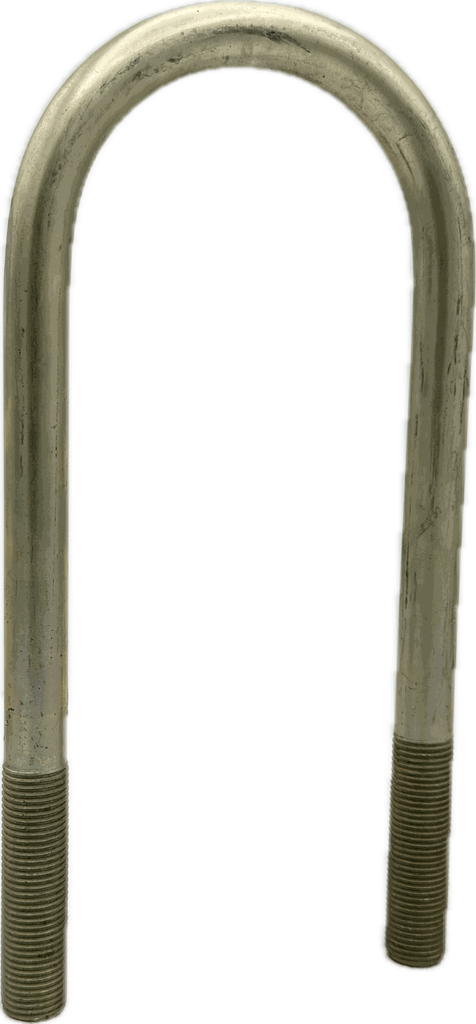 U-Bolt, Rnd, 9/16-18X3.06X7.75", Znc Pltd Stl