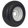 Loadstar K399 215/60 8", LR:D/8-Ply, 5-Lug Silver Painted Bias Trailer Tire & Wheel (18.5"x8.5"-8" size)