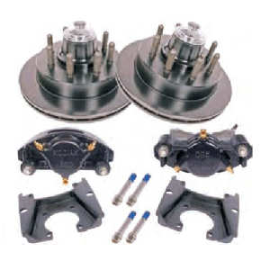 Kodiak Disc Brake Integral Rotor/Hub Kit 13" 8K E Coat 5/8" Studs (Pair) 2-Hrcm-1338D10E