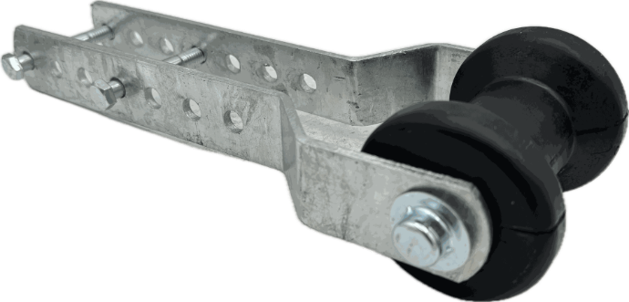 Tongue Mount Roller 4" Black Rubber Clamshell Pack Ce Smith# 32005G