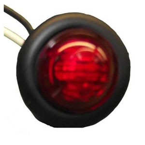 Light, Clearance, Red Bullet, 1" Rnd Led, Recessed W/Grommet