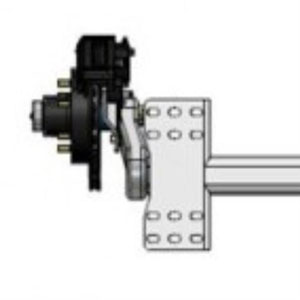 Torsion Axle, 3,700 lb Capacity, 91.25” Hub Face, 74" Frame Center, 80” Outside Bracket, 25* Down Angle, Galvanized, Load Rite OEM Axle, Includes Disc Brakes