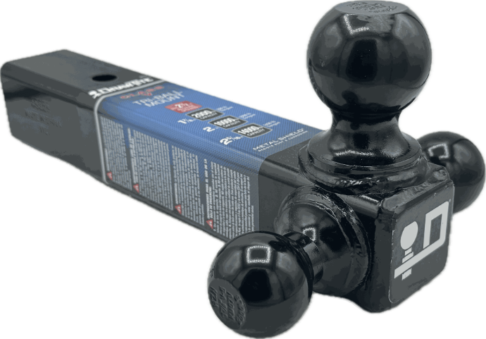 (Limited Stock) Reese Titan Tri-Ball Mount, 1-7/8", 2", And 2-5/16" Balls. 2.5" Shaft. Class V, Black Painted.