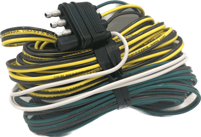 (Limited Stock) 4-Way Flat Wire Harness Kit, 25' Wishbone, Hopkins Brand