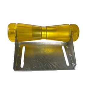 Extra Tall Keel Roller Bracket Assembly 10" With End Caps Yellow Bracket Is 10-7/16" High