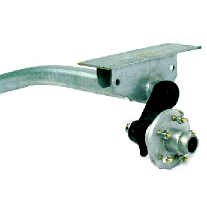 Torsion Axle, 74"Hf, 62" Outside Bracket, 58" Frame Center, 2500# , 30* Down Angle, Fits Load Rite Snow Trailers (46277F)