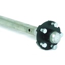 Spring Axle, 1,500 lb Capacity, 1-1/2" Square Tube, 56-1/4" Hub Face, 45" Spring Center, 61-1/4" Overall Length, Galvanized, Manufactured by Load Rite, Alternate Part # 49526A
