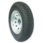 St235/80 16" 10-Ply 6-Lug Galvanized Modular. Radial Trailer Tire Karrier Brand. Bead Balanced