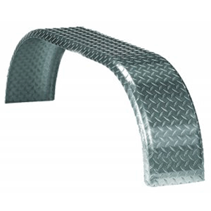 Trailer Fender, Material: Diamond Plate Aluminum, 73"L x 9.25"W x 20.25"H, Thickness: ", Fits: 15" & 16" Wheels, Brand: Load Rite, Sold as a pair