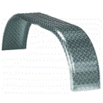 Trailer Fender, Material: Diamond Plate Aluminum, 104"L x 10.5"W x 17.5"H, Thickness: ", Fits: 14" - 16" Wheels, Brand: Load Rite, Sold as each