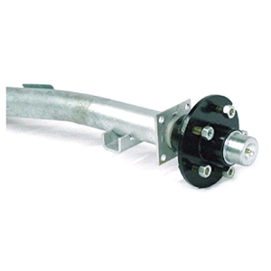 Spring Axle, 3,700 lb Capacity, 2-3/8" Round Tube, 59-1/4" Spring Center, 72" Hub Face, 76" Overall Length, Galvanized, Manufactured by Load Rite