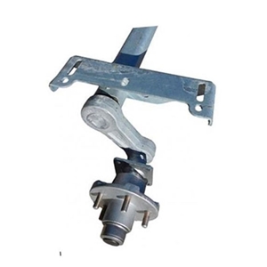 Torsion Axle, 1,500 lb Capacity, 45” Frame Center, 59” Hub Face, 48.9” Outside Bracket, 28* Down Angle, Galvanized, Manufactured by Knott, Fits Load Rite PWC & 14F / 16F Series Models.