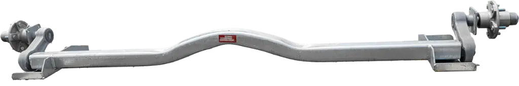 Torsion Axle, 2700 lb Capacity, 66.5” Frame Center, 81” Hub Face, 72” Outside Bracket, 30* Down Angle, Galvanized, Manufactured by Knott