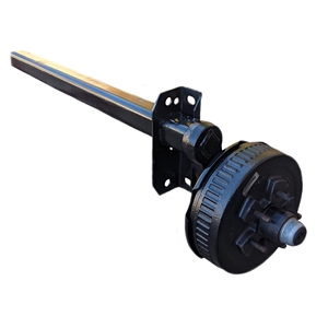 Torsion Axle, 3,500 lb Capacity, 93.5" Hub Face, 78" Frame Center, 80" Outside Bracket, 22.5* Up Starting Angle, Finish, Manufactured by Alcom 