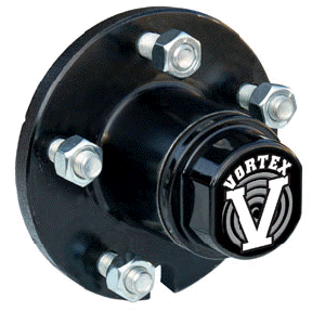 Trailer Hub, 1-1/16" X 1-1/16" Bearings, Vortex Grease System, 5 X 4.5" Bolt Pattern, Pre-Greased