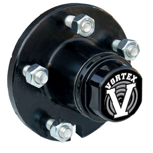 (Limited Stock) Trailer Hub, 1-1/16" X 1-1/16" Bearings, Vortex Grease System, 5 X 4.5" Bolt Pattern, Pre-Greased