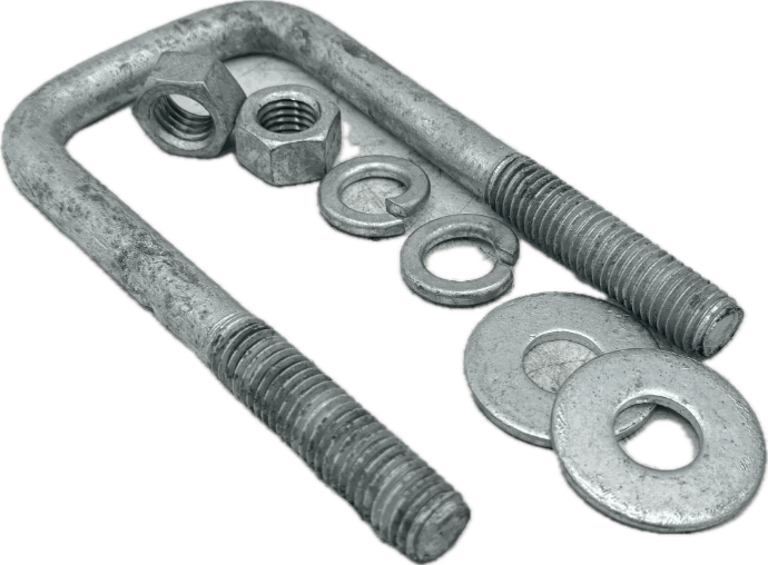 U-Bolt 1/2" X 2-1/16" X 4-13/16" Square Galvanized (Ea)