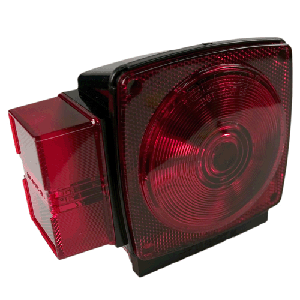 Square Incandescent Tail Light.. Approved For All Trailer Widths Left Hand Side.Blazer Brand