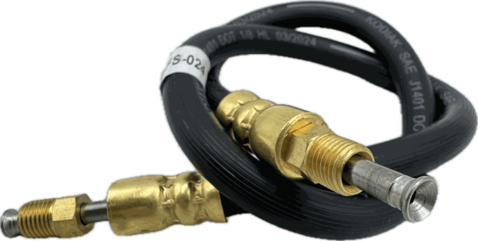 Kodiak Rubber Flexible Dot Trailer Brake Hose 24" Male Inverted Flare(034-BH-3MFS-024)