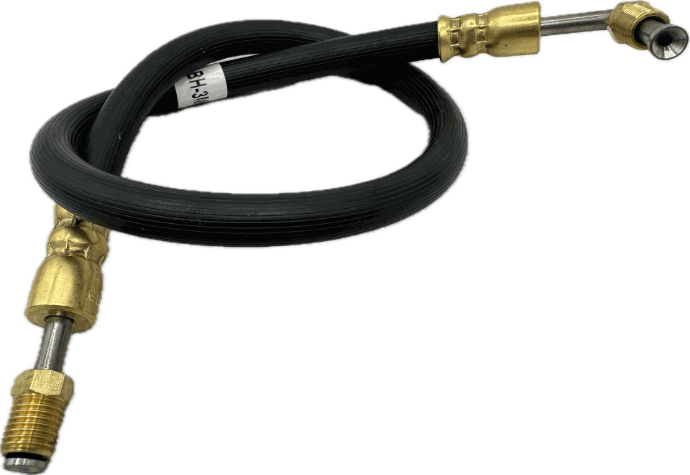 Kodiak Rubber Flexible Dot Trailer Brake Hose 21" Male Inverted Flare One End & 90 Degree Swivel Other End(034-BH-3MFS90-021)