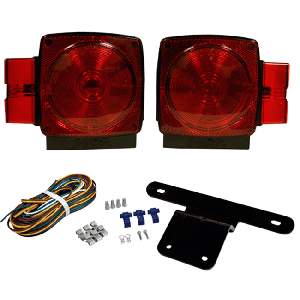 Tail Light Kit, Square, Submersible, And Incandescent. Approved For All Trailer Widths. Blazer Brand.