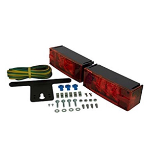 Tail Light Kit, Rectangular "Low Profile", Submersible, And Led. Approved For All Trailer Widths. Blazer Brand.