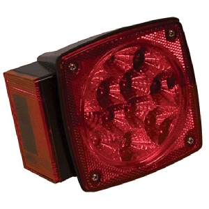 Square Led. Approved For Trailers Under 80". Submersible Left Hand Side. Blazer Brand.