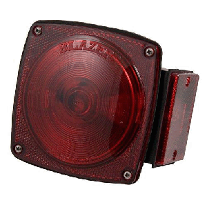 Square Incandescent Tail Light. Approved For Trailers Under 80". Right Hand Side Submersible Blazer Brand