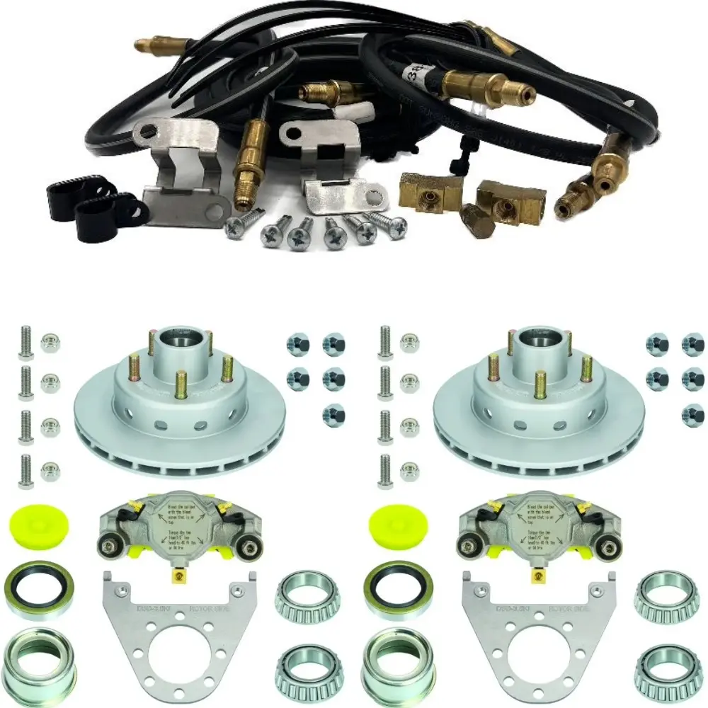 Vented 10" Disc Brake Add On Kit. 10" / 6000# Rating Vented Disc Brake. All Parts Needed To Add Brakes To A Second Axle