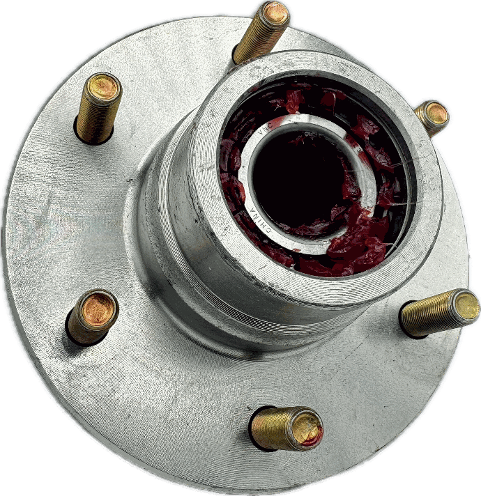 Trailer Hub, 1-3/4" X 1-1/4" Bearings, 6 X 5.5" Bolt Pattern, Galv-X Finish, Pre-Greased. Tie Down# 81091 (K08-445-94)