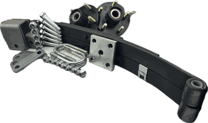 Trailer Axle Suspension Kit For 1-3/4" Round Tube Axles (Includes 5 X 4.5 Hubs, 1" X 1" Bearings) (86545)