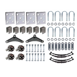 Trailer Axle Suspension Kit For 2-3/8" Round Tube Axles (Tandem Axle, Includes 1-3/8" X 1-1/16" Hubs) (86547)(Nla) - 1 BOX