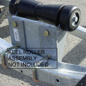 Keel Roller Riser Kit, Adds 3" Height (Mounts To Cross Member)