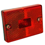 Marker Light, Rectangle & Incandescent. Red Color. Stud-Mount. Optronics Brand.