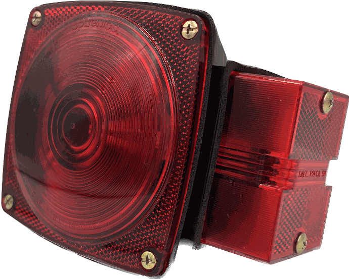 Square Incandescent Tail Light. Approved For All Trailer Widths. Right Hand Side. Optronics Brand