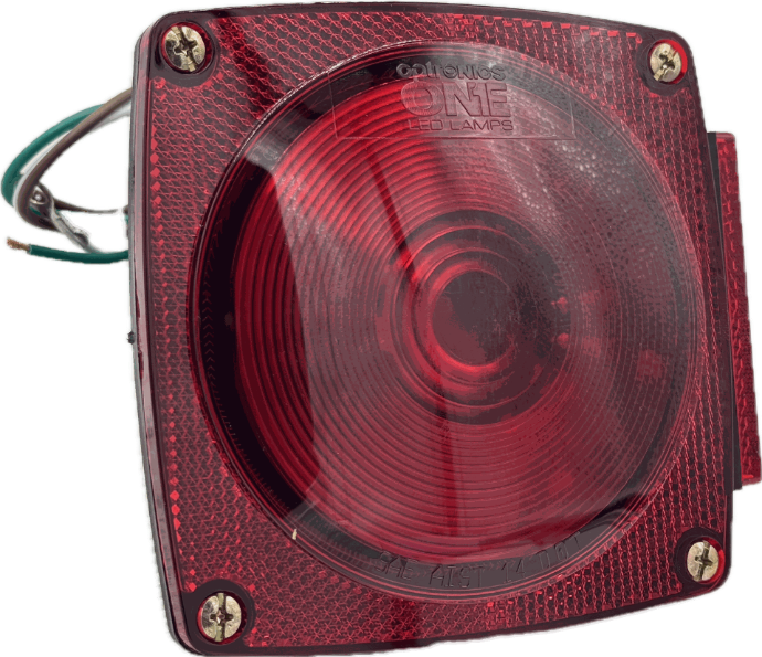 Square Led Taillight, Approved For Trailers Under 80". Submersible Right Hand Side. Optronics Brand. Load Rite Oem # 1260.09Ld (Replaces C7493RTM)