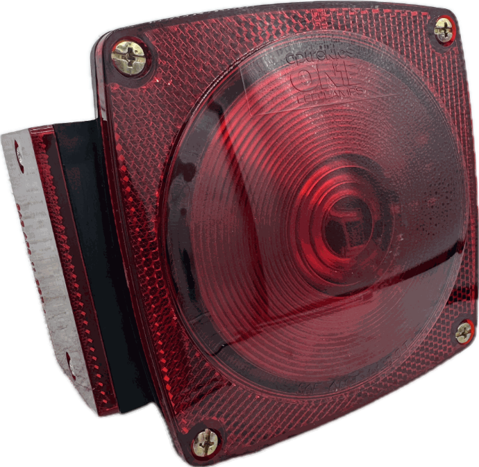 Square Led Taillight, Approved For Trailers Under 80". Submersible Left Hand Side. Optronics Brand. Load Rite Oem # 1260.10Ld (Replaces C7483RTM)