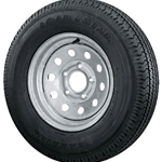 St185/80 13" 8-Ply 5-Lug Galvanized Modular. Radial Trailer Tire Karrier Brand (31136)