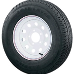 Loadstar KR35 St185/80 13", LR:D/8-Ply, 5-Lug White Painted Modular Radial Trailer Tire & Wheel