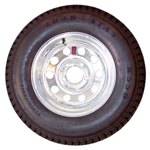 St185/80 13" 8-Ply 5-Lug Galvanized Spoke. Radial Trailer Tire Karrier Brand